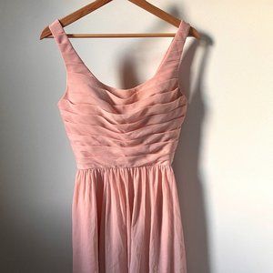 Chiffon Square Neckline Short Bridesmaid Dress